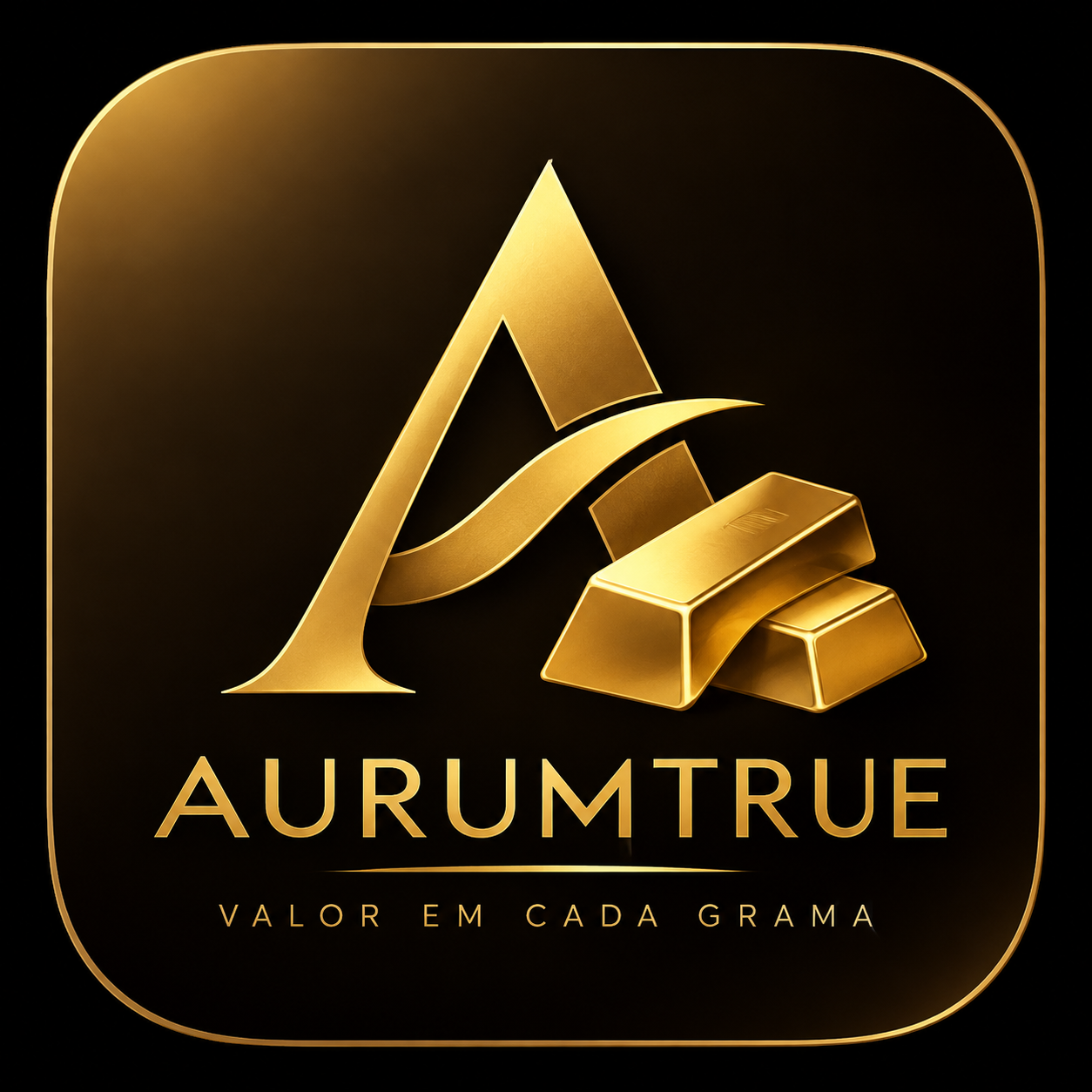Logo dourado da AurumTrue